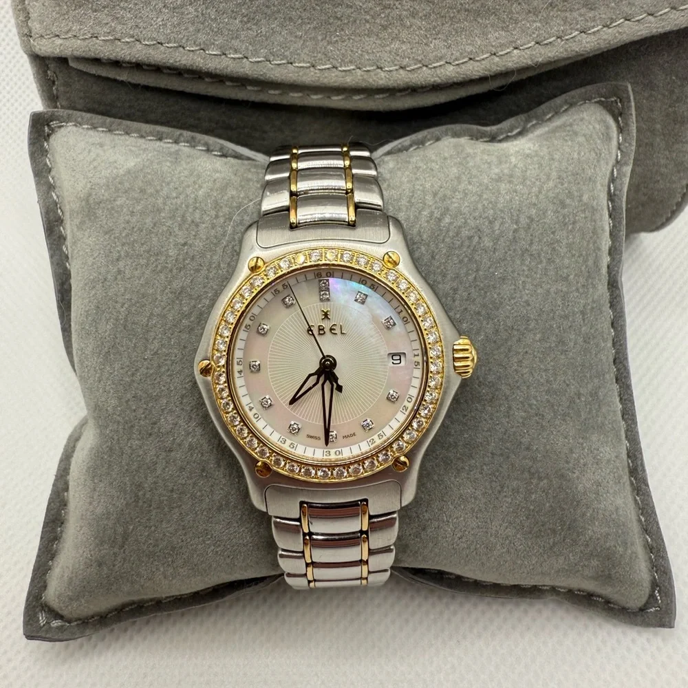 Women's EBEL Diamond, Silver & Gold Watch - Picture 2 of 7